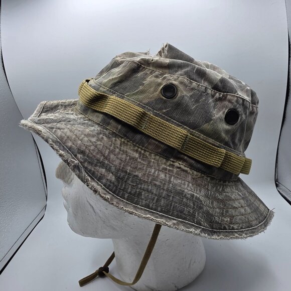 Mil Spec Hot Weather Type II Boonie Cap Mens Size 7 3/4 Green Ripstop Bucket Hat - Picture 2 of 9